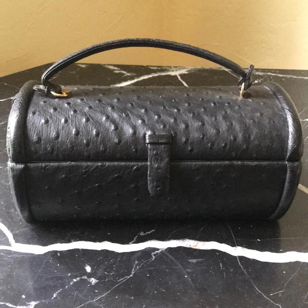 Rare Watch Handle Nettie Rosenstein Ostrich Bag